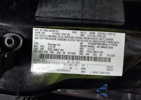 2017 Ford C-Max Energi Se from USA, damaged, VIN 1FADP5EU8HL117556